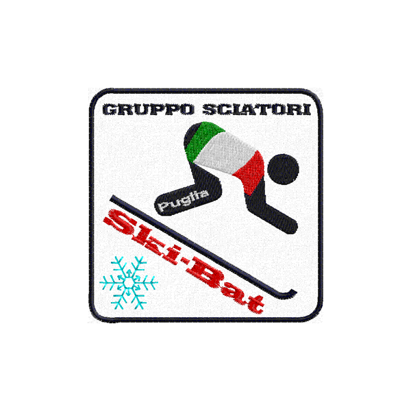 Patch Personalizzato Gruppo sciatori SKI-BAT Cod.20090112