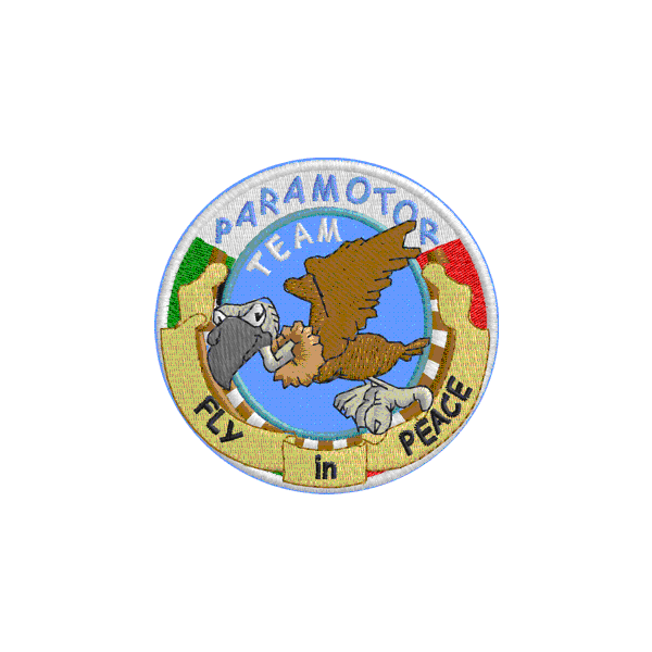 Patch personalizzato Paramotor Fly in peace