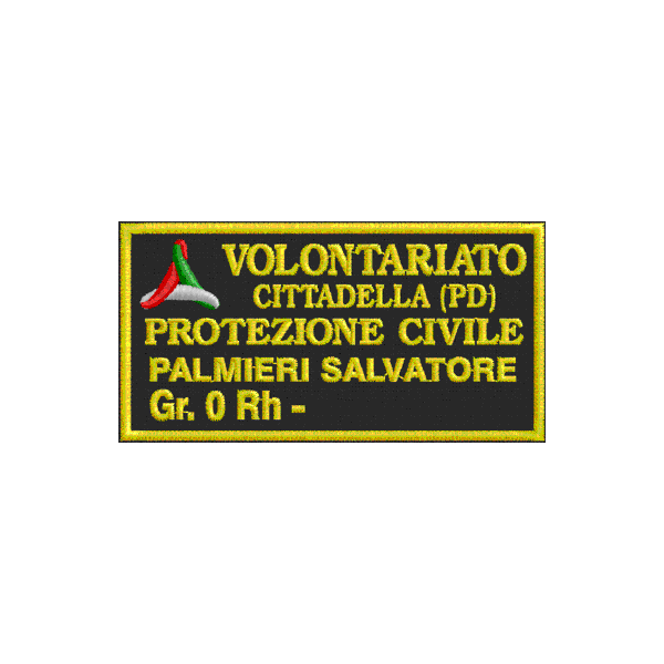 10 x 5  PROTEZIONE CIVILE    con dicitura desiderata cod.2009030