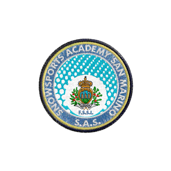 Patch Personalizzato SnowSportsAcademy San Marino Cod.20090316_G