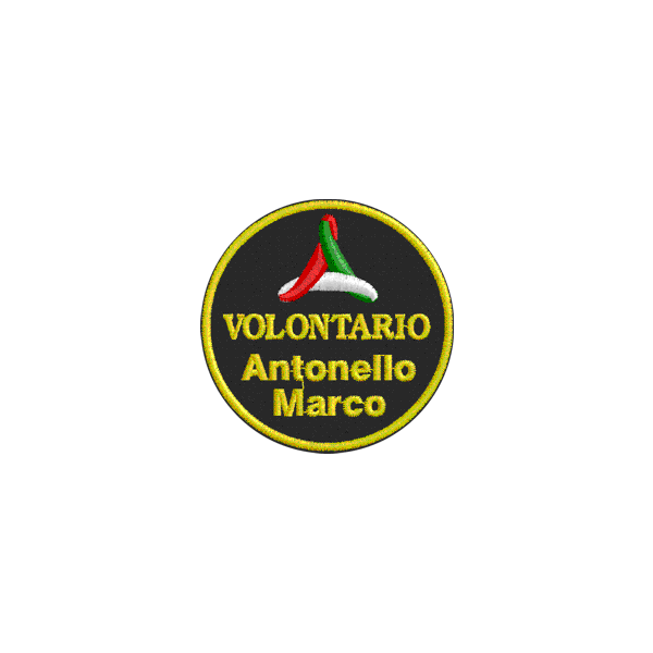 Bollo black PROTEZIONE CIVILE  con nome personal.cod.20090408