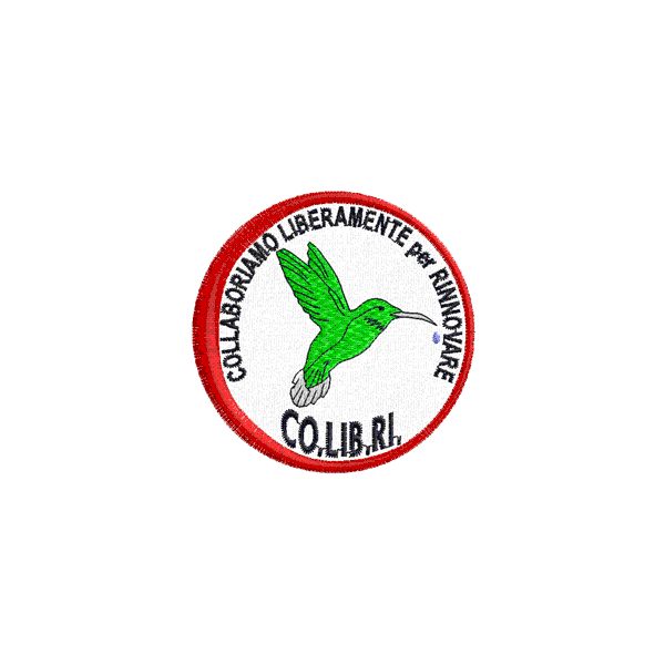 Stemma Ricamato COllaboriamo LIBeramente per RInnovare Cod.20090