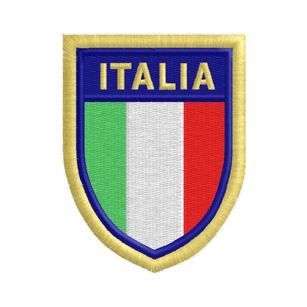 Patch  ricamato , finale a scudetto appuntito ITALIA Cod. 20090703_A