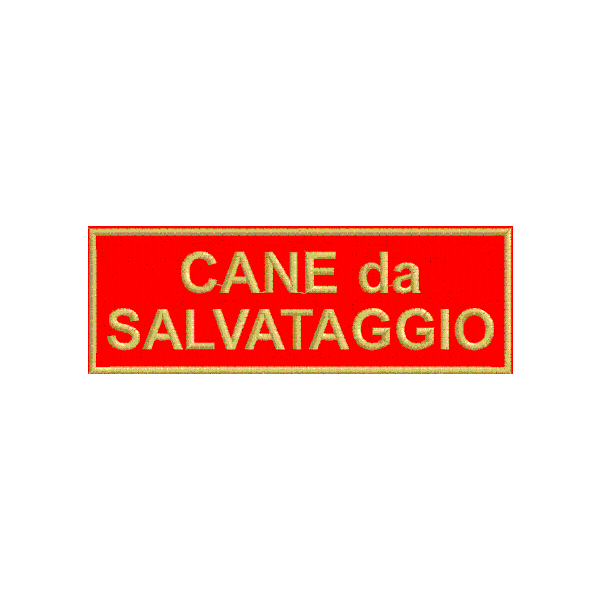 Patch Rosso CANE da SALVATAGGIO cod.20090709_A