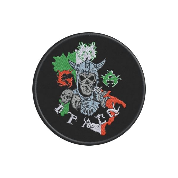 Patch Teschio vikingo ITALY diam. cm.10 Cod.20091211_A