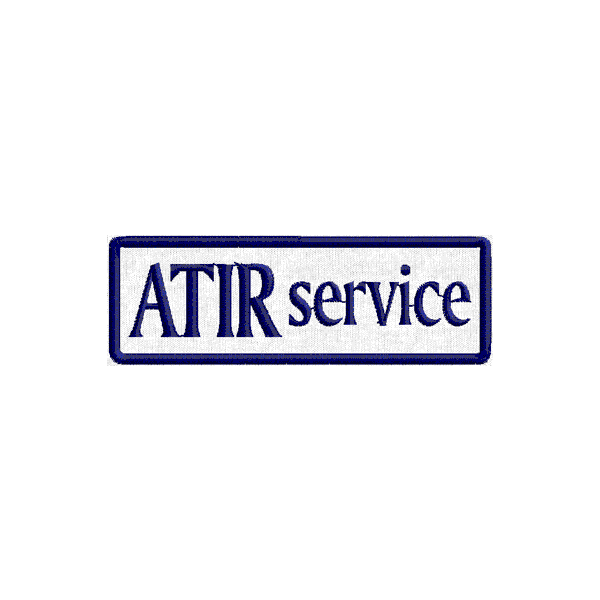 Etichetta ricamata personalizzata ATIR 10x3,5 cm.