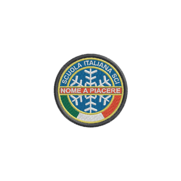Patch Nome a piacere Scuola sci tutto ricamato cod. 20100125_C