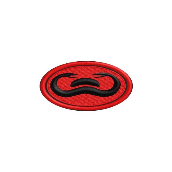 Patch Logo Ovale rosso_nero Cod.20100524_A