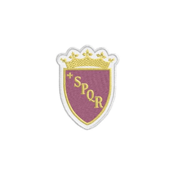 Patch  ricamato ROMA s.p.q.r. Cod. 20100608_B CM. 7,5 X 6,5