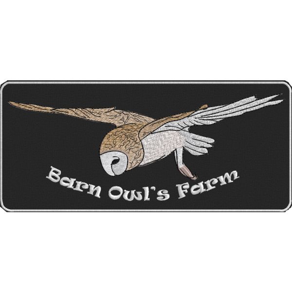 Etichetta  35 x 155 Barn Owl's Farm Cod.20100618_C_Black
