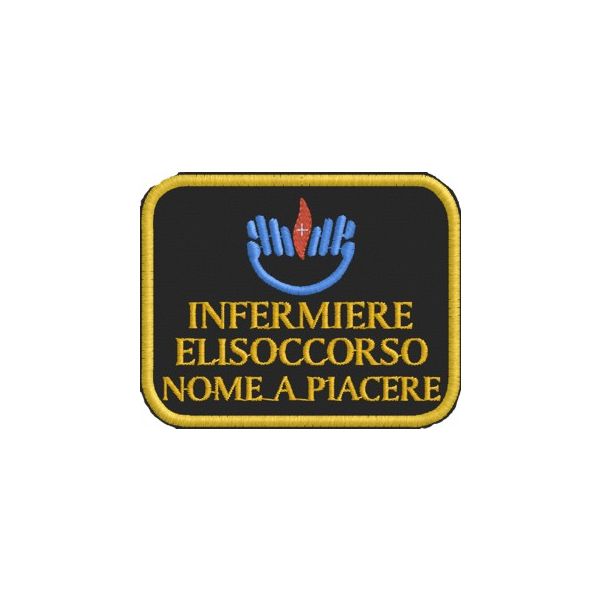 Patch Person. Infermiere Elisoccorso Cod.20100628_A_Black