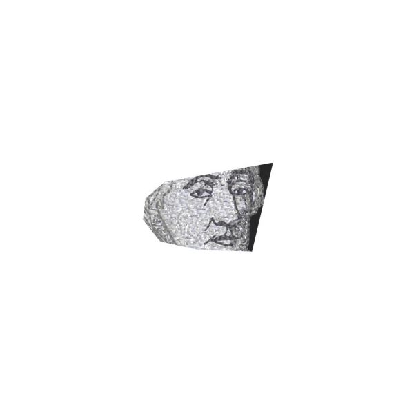 Etichetta mezzo busto di John Locke Cod.20100825_B su F.do nero