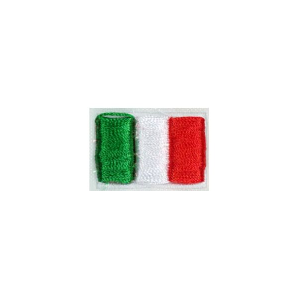 Etich. ricamata italia con gommina Cm 2,9  X 1,9 Cod.20101006_A