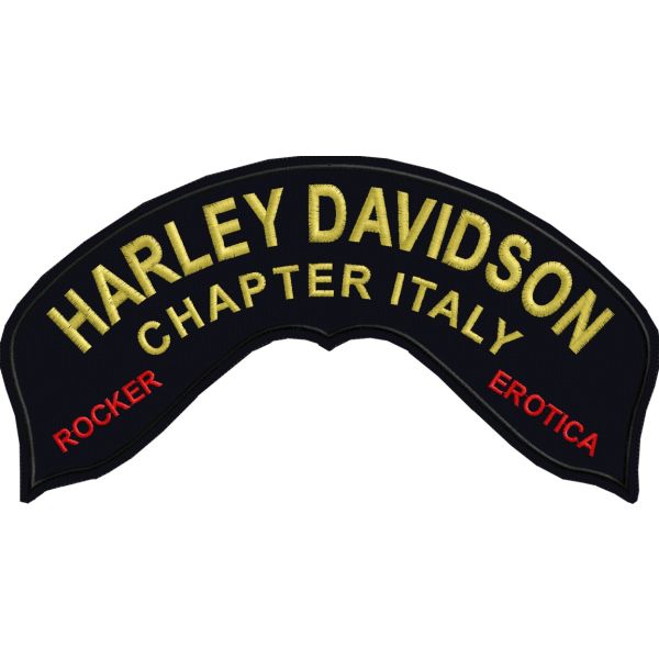 Patch schiena giubbotto harley  testo a piacere Cod_20101020_B