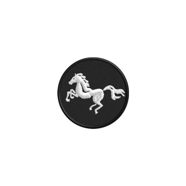 Patch "Cavallo rampante" su tondo  Cod.20101124_A