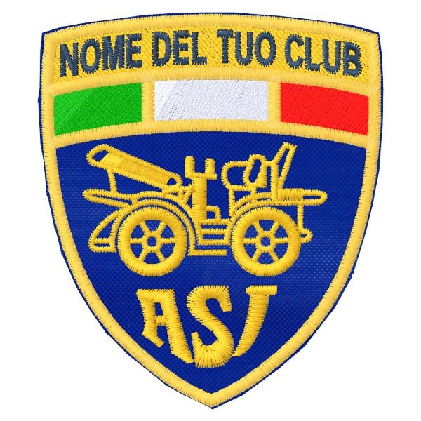 Patch  ASI con tricolore peronalizzato con testo a piacere Cod. 20110113_b