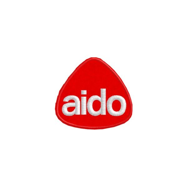 Patch  AIDO ricamato su fondo rosso Cod.20110121_B