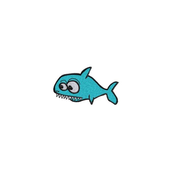 Pesce azzurro ritagliato su forma  cm.6 Cod.20110315_C