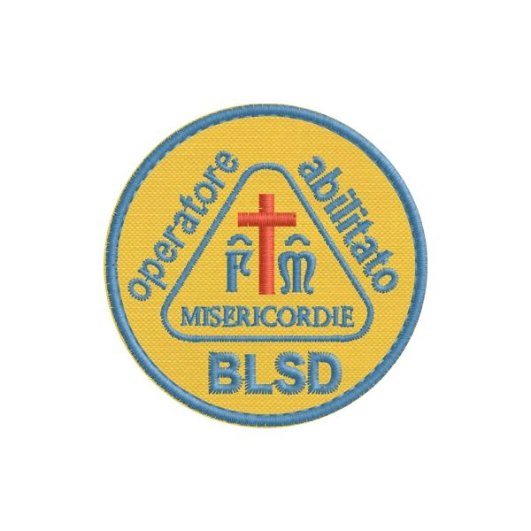 Patch BLSD su tessuto giallo Cod.20110324_B