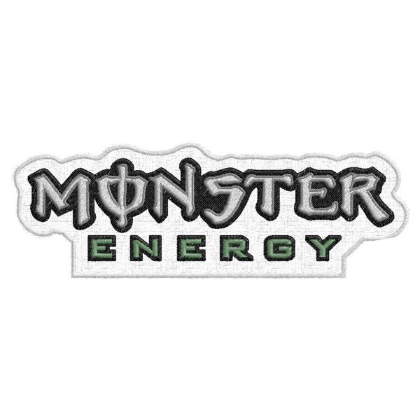 Patch Monster ENERGY White Base 150 mm. Cod. 201100401_B