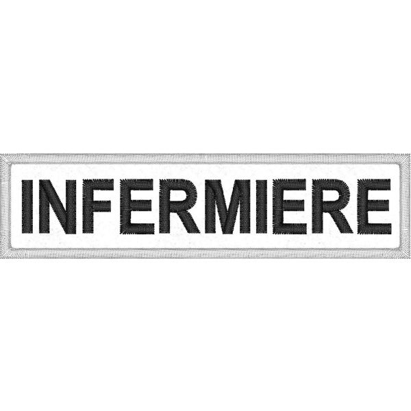 Patch INFERMIERE lungo 10 cm. bianco Cod.20110514_C
