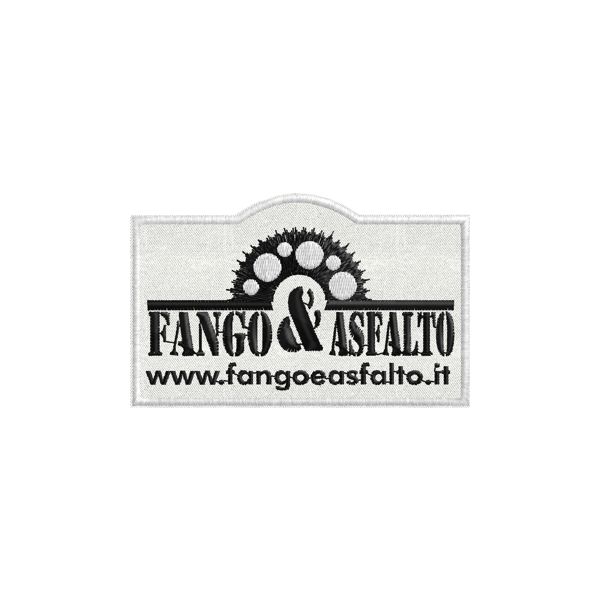 Stemma ricamato FANGO & ASFALTO www. Cod 20110516_B