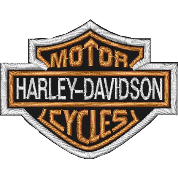 Patch Fac-simile Harley cycle su tessuto  NERO