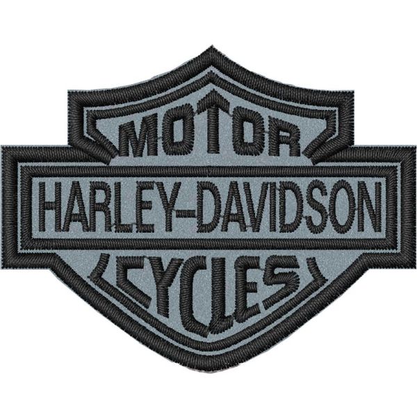 Patch Fac-simile Harley cycle su tessuto  NERO