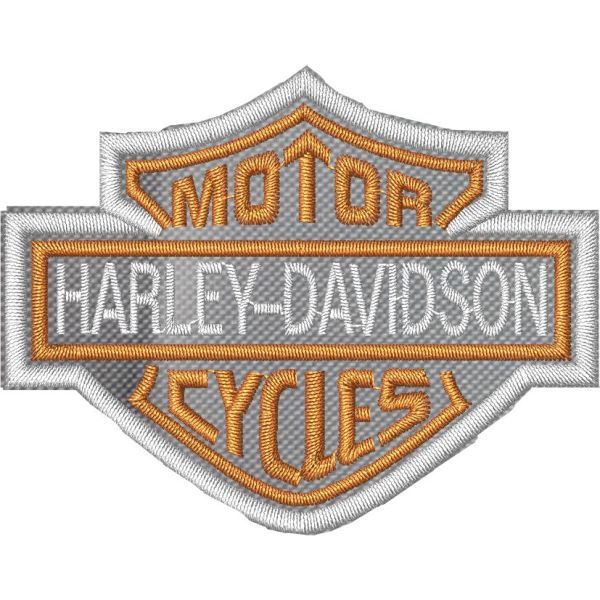 Patch Fac-simile Harley cycle su tessuto  NERO