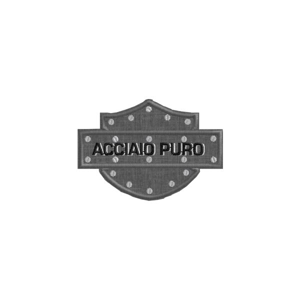 Patch ricamato ACCIAIO PURO  Cod. 20110523_E