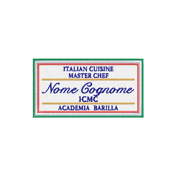 Etich, ricamata CHEF Italian Cuisine con nome e cognome 20110603