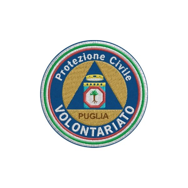 Patch Protezione civile PUGLIA su fondo blu Cod.20110616_A 9cm.
