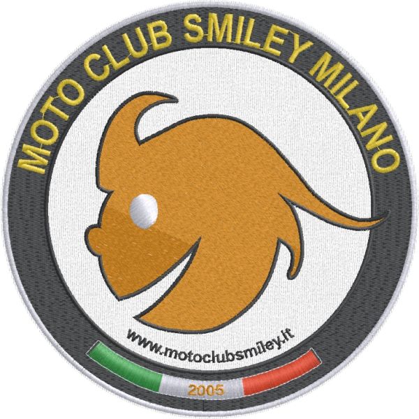 Patch MOTO CLUB SMILEY MILANO Diam. 20 cm cod.20110706_B