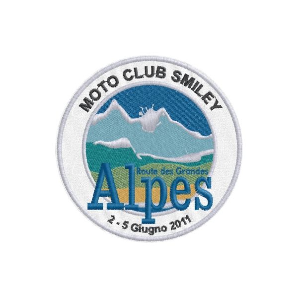Patch diam.9,5  Alpes MOTO CLUB SMILEY Cod. 20110707_A