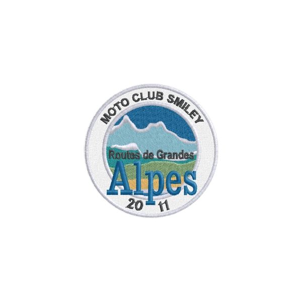 Patch diam.7,0  Alpes MOTO CLUB SMILEY Cod. 20110707_E