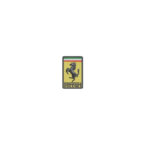 Patch  ricamato Ferrari alto 3,5 cm. Cod.20110711_B