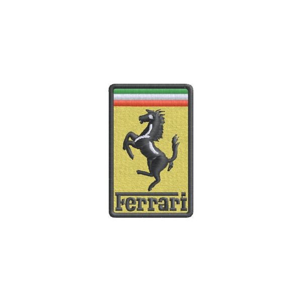 Patch  ricamato Ferrari alto 7,0 cm. Cod.20110712_B