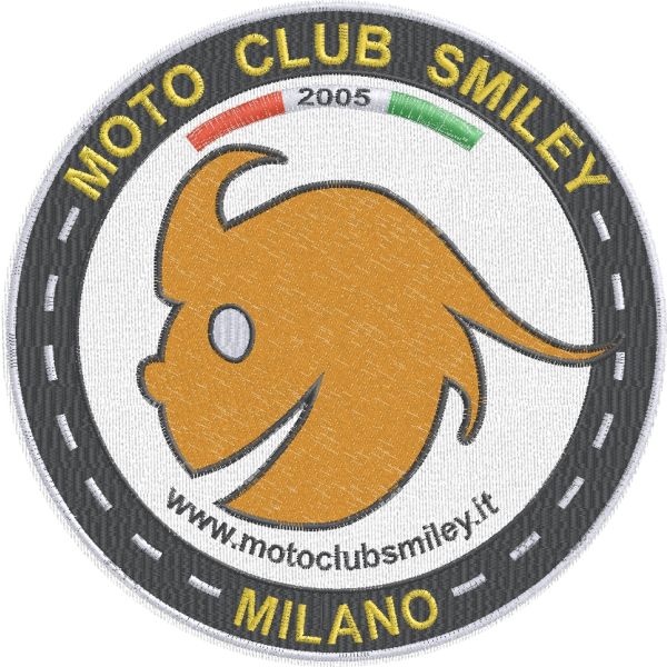 Patch MOTO CLUB SMILEY MILANO Diam. 25 cm cod.20110715_A