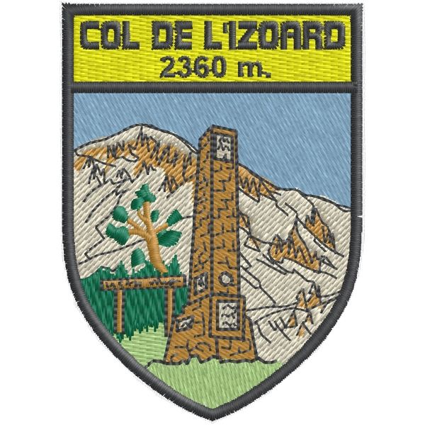 Patch ricamato COL DE L'IZOARD 2360 m. Cod.20110715_B