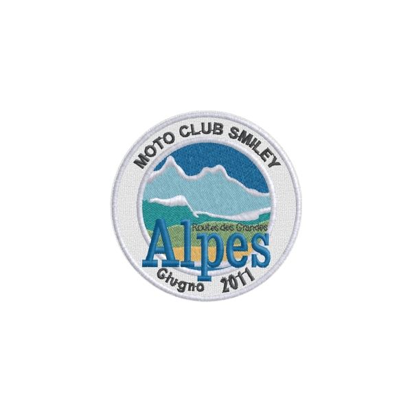 Patch diam.7,2  Alpes MOTO CLUB SMILEY Cod. 20110719_C