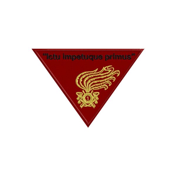Ricamo bersaglieri (I) Battaglione "Ictu impetuque primus" gran