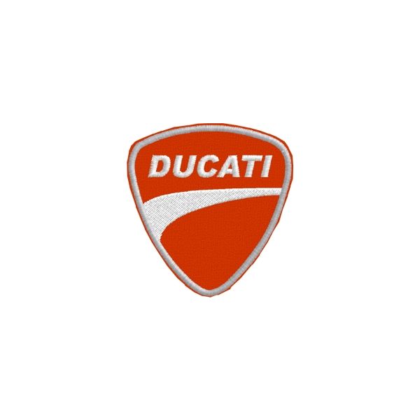 Patch  DUCATI Logo SU PANNO ROSSO Cod.20110927_A