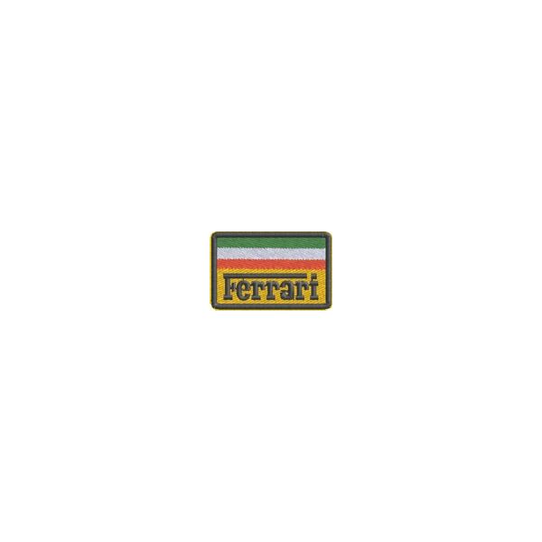 Patch  rettangolare Ferrari largo 3,5 cm. Cod.20111012_B_B