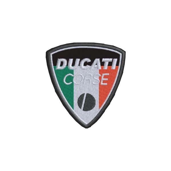 Patch  DUCATI Logo con tricolore ricamato  Cod.20111024_A