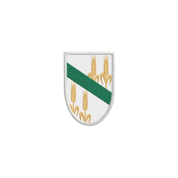 Stemma ricamato con 4 spighe e fascia verde cod.20111123_A