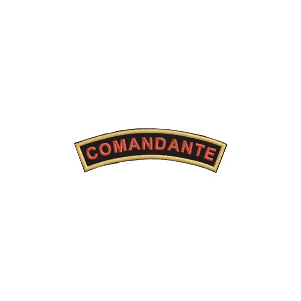 Patch ricamato COMANDANTE su fondo nero  Cod.20111128_B