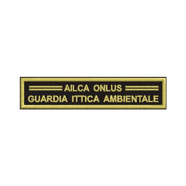 Patch ricamato GUARDIA ITTICA AILCA ONLUS  Cod.20111201_A