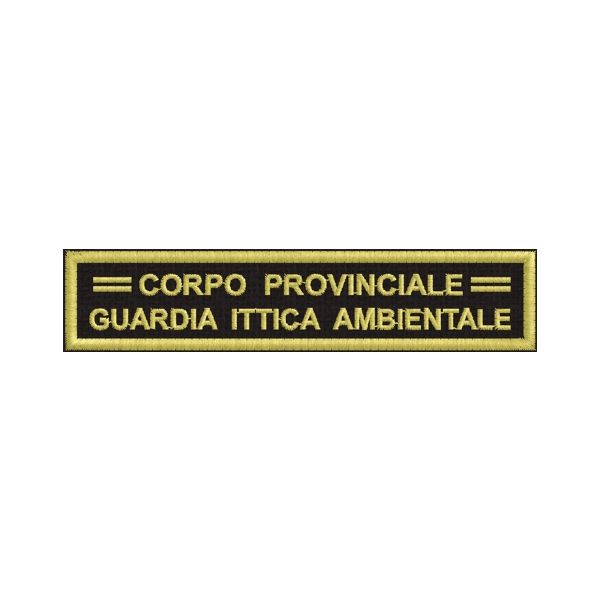 Patch ricamato GUARDIA ITTICA PROVINCIALE  Cod.20111201_B