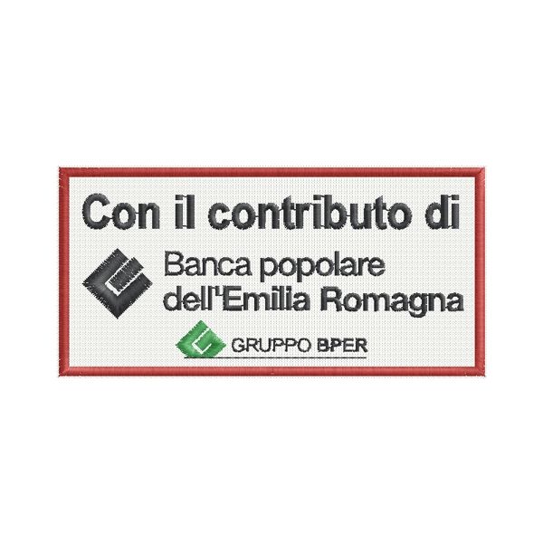 Patch ricamato Banca popolare emilia romagna Cod.20120101_BR
