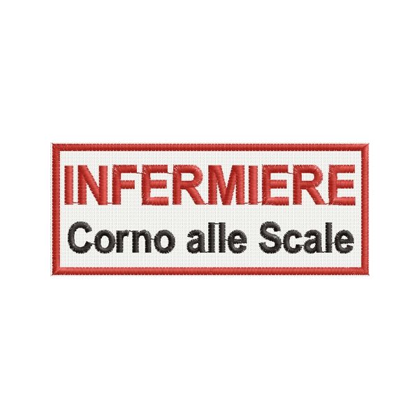 Patch ricamato Corno Alle Scale INFERMIERE Cod.20120101_CR